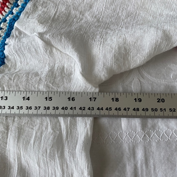 Another Story Women's Crochet Trimmed‎ White Beach Cover-Up Top Size Small - Picture 10 of 11